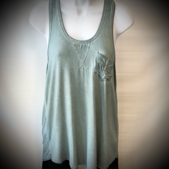 NWT POL Distressed BlueTank Top - Picture 3 of 10